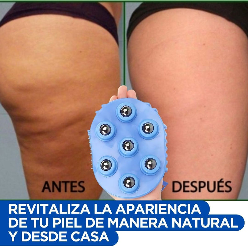 Guante Masajeador Linfático para exfoliación de piel y masajes en seco para eliminar la celulitis