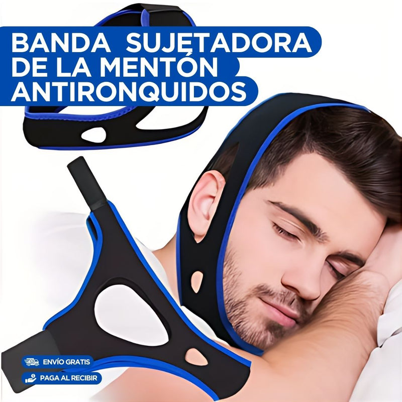 Banda Facial Antironquidos para noches de sueño profundo