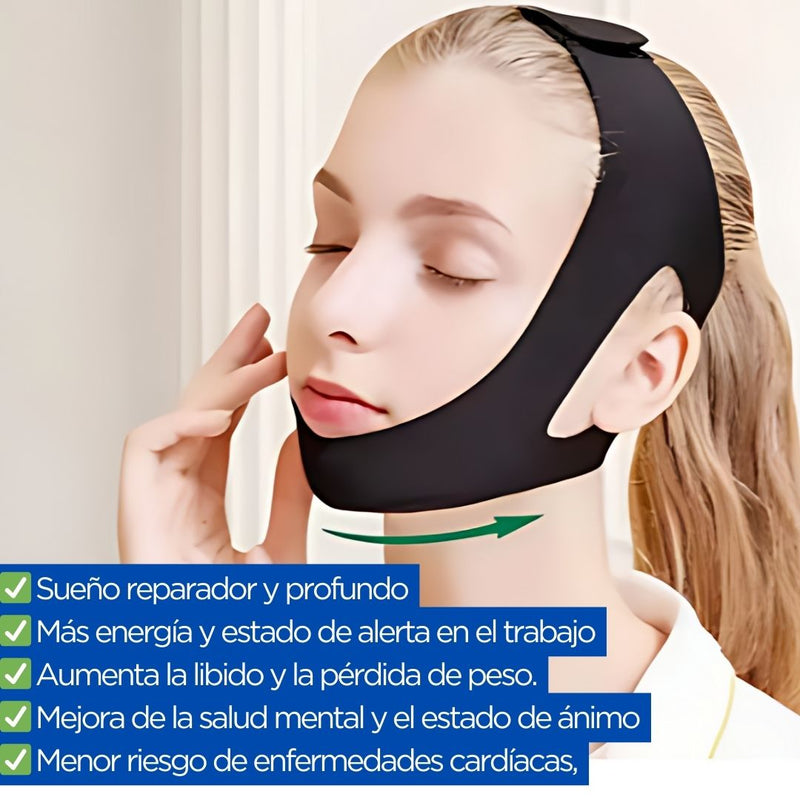 Banda Facial Antironquidos para noches de sueño profundo